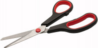 Ножницы Buro Ergo универсальные 190мм ручки с резиновой вставкой асим. черный/красный