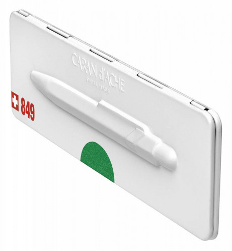 Ручка шариков. Carandache Office Popline Metal-X (849.712) Green Metallic M син. черн. подар.кор.