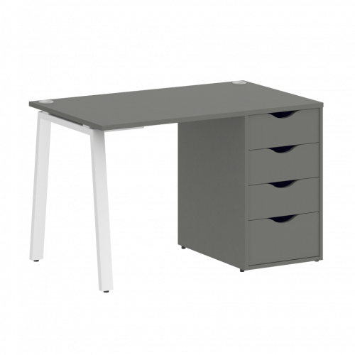 Home Office Стол письменный VR.SP-3-118.4.A Металлик/Белый металл 1180*720*750