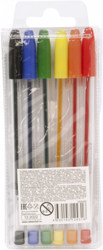 Набор ручек гелев. Silwerhof Монстрики d=1мм блистер (6шт) 6цв.