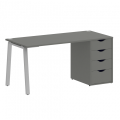 Home Office Стол письменный VR.SP-3-158.4.A Металлик/Серый металл 1580*720*750
