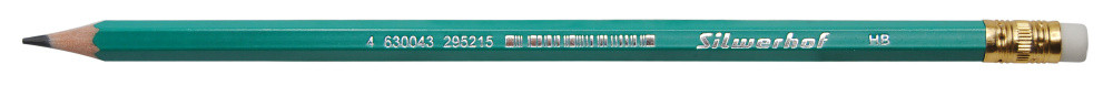 Карандаш ч/г Silwerhof Favorit 120635-00 2.2мм HB шестигран. пластик зеленый кор.европод. ластик