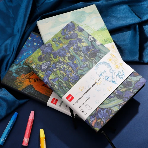 Ежедневник Deli VG CN146 A5 недатир. 136стр. ассорти Поле