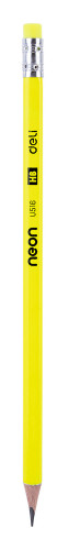 Карандаш ч/г Deli EU51606-1 Neon HB ассорти туба пл. (1шт) ластик