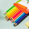Карандаши цв. Deli EC128-12 ColoRun шестигран. дерево 12цв. коробка/европод. (12шт)