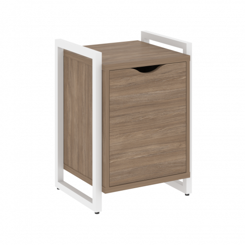 Loft Тумба на регулируемых опорах с распашным фасадом VR.L-T2.O Дуб аризона/Белый металл 500*460*719