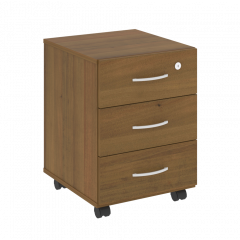 Nova S Тумба подкатная (3 ящика, с замком) В.ТМ-3 Орех 407*439*556