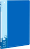 Папка с 20 прозр.вклад. Бюрократ -BPV20BLUE A4 пластик 0.6мм торц.карм с бум. встав синий