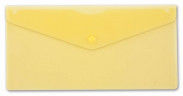 Конверт на кнопке Бюрократ -PK805AYEL пластик 0.18мм желтый TRAVEL формат