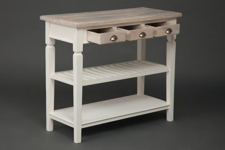 Консоль Secret De Maison RIVIERA ( mod.2274 ), дерево манго, 100х45х85 см, Antique white/white wash
