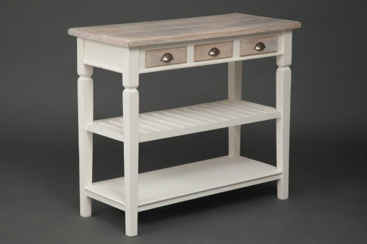 Консоль Secret De Maison RIVIERA ( mod.2274 ), дерево манго, 100х45х85 см, Antique white/white wash