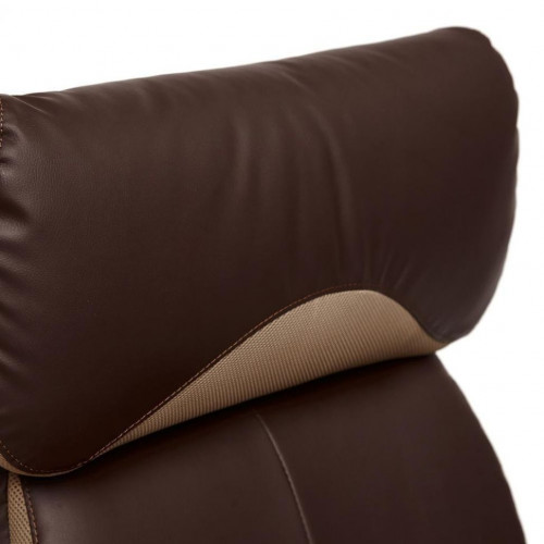 Кресло DUKE, кож/зам/ткань, коричневый/бронза, 36-36/21