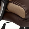 Кресло DUKE, кож/зам/ткань, коричневый/бронза, 36-36/21