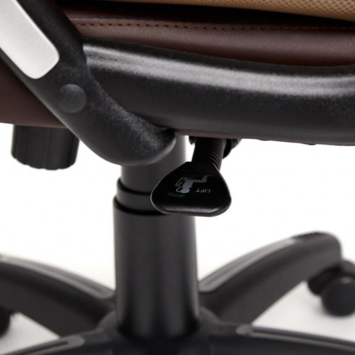 Кресло DUKE, кож/зам/ткань, коричневый/бронза, 36-36/21