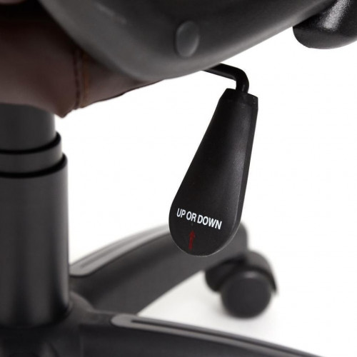 Кресло DUKE, кож/зам/ткань, коричневый/бронза, 36-36/21