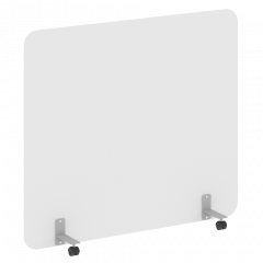 R-line Перегородка на металлических опорах, на роликах DP.R-160-140 Белый/Серый металл 1600*18*1400