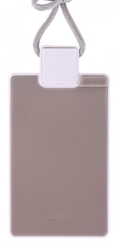 Бейдж Deli NS126WHITE Nusign 108х67мм вертикальный белый шнур