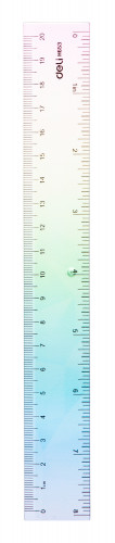 Линейка Deli EH653 пластик дл.20см ассорти