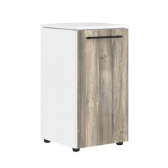 Шкаф колонка с глухой малой дверью MLC 42.1 Дуб Базель/Белый 429х423х821 MORRIS