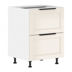 Шкаф напольный с ящиками MOB 6082.1C Бежевая эмаль/Белый 600х560х820 SICILIA