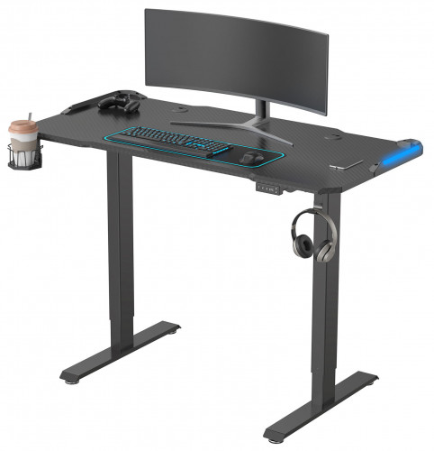 Стол для компьютера Cactus подъёмный столешница МДФ карбон каркас черный (CS-ED-GBK)