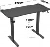 Стол для компьютера Cactus подъёмный столешница МДФ карбон каркас черный (CS-ED-GBK)