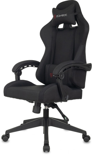 Кресло игровое Zombie Predator черный Neo Black с подголов. крестов. пластик