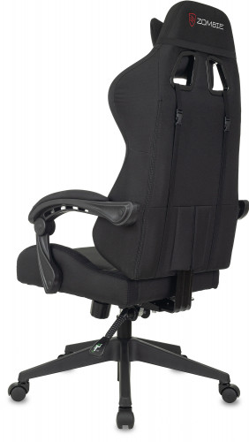 Кресло игровое Zombie Predator черный Neo Black с подголов. крестов. пластик