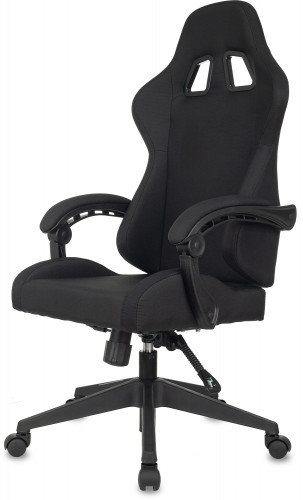 Кресло игровое Zombie Predator черный Neo Black с подголов. крестов. пластик