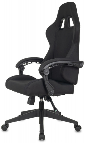 Кресло игровое Zombie Predator черный Neo Black с подголов. крестов. пластик