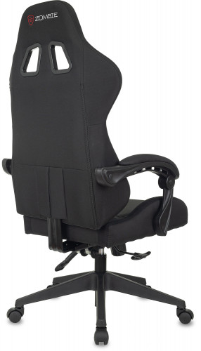 Кресло игровое Zombie Predator черный Neo Black с подголов. крестов. пластик