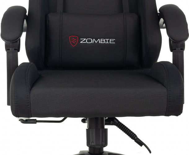 Кресло игровое Zombie Predator черный Neo Black с подголов. крестов. пластик
