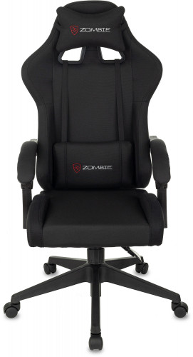 Кресло игровое Zombie Predator черный Neo Black с подголов. крестов. пластик