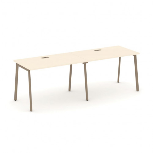 Estetica Рабочая станция на 2 места ES.RS-2.2-LP Сатин/Латте металл 2360*730*750