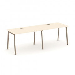 Estetica Рабочая станция на 2 места ES.RS-2.2-LP Сатин/Латте металл 2360*730*750