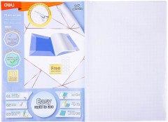 Пленка Deli EH830 Macaron для книги (набор 10шт) ПП 80мкм гладкая прозр. 360х500мм