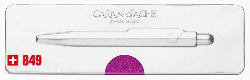 Ручка шариков. Carandache Office Popline Metal-X (849.850) Violet Metallic M син. черн. подар.кор.