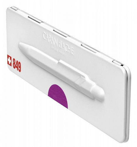 Ручка шариков. Carandache Office Popline Metal-X (849.850) Violet Metallic M син. черн. подар.кор.