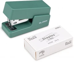 Степлер Deli NS083GREEN Nusign 24/6 26/6 (12листов) зеленый 40скоб блистер