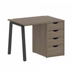 Home Office Стол письменный VR.SP-3-98.4.A Вяз/Антрацит металл 980*720*750