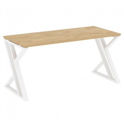 Loft Стол рабочий VR.L-SRZ-4.7 Тиквуд светлый/Белый металл 1580*720*750