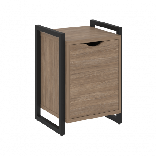 Loft Тумба на регулируемых опорах с распашным фасадом VR.L-T2.O Дуб аризона/Чёрный металл 500*460*719
