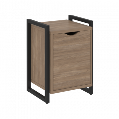 Loft Тумба на регулируемых опорах с распашным фасадом VR.L-T2.O Дуб аризона/Чёрный металл 500*460*719