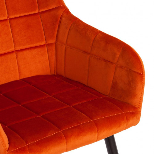 Кресло BEATA (mod. 8266), металл/ткань, 56х60х82 см, рыжий/черный, G062-24