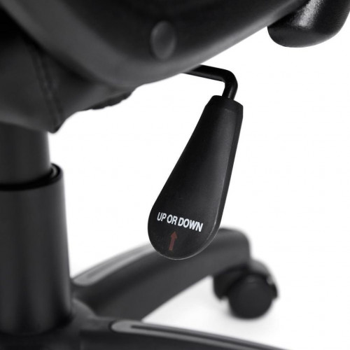 Кресло DUKE, кож/зам/ткань, черный/серый, 36-6/12