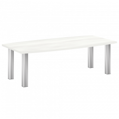 Yalta Стол переговорный M-LT.SP-2 Снежная патина/Нерж. сталь 2400*1200*750