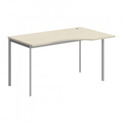 Стол эргономичный СА-2S(R) Клен*/Алюминий 1400х900х755 IMAGO-S