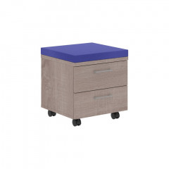 Тумба с подушкой XMC-2D.1A Дуб Сонома/Синий C-06 465х465х520 XTEN