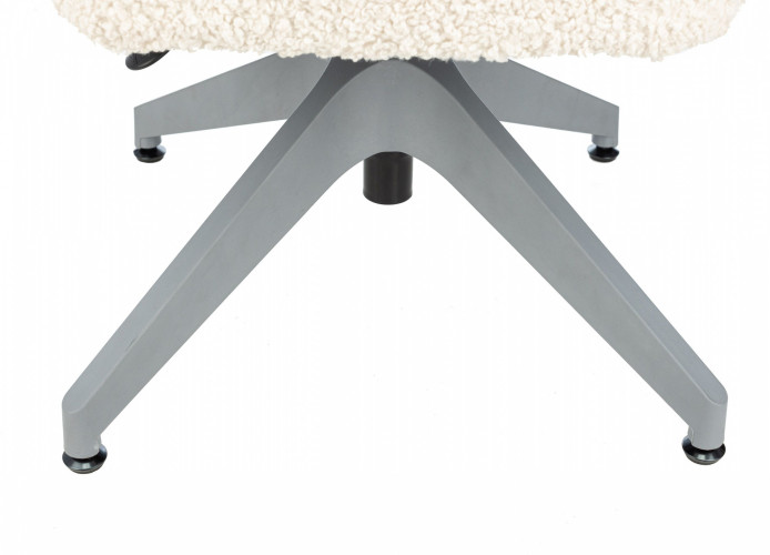 Кресло Бюрократ CH-340GLZ молочный экомех крестов.4-луч. пластик пластик серый