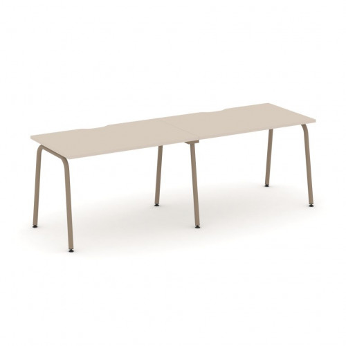 Estetica Рабочая станция на 2 места ES.RS-2.2-VK Капучино/Латте металл 2360*730*750